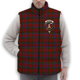 ScotsTee Shop Scottish Matheson 1831 Crest Tartan Puffer Vest Winter White Duck Down Vest Sleeveless