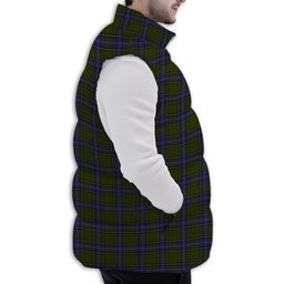 Tartan Puffer Vest Winter White Duck Down Vest Sleeveless