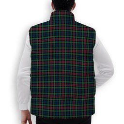 ScotsTee Shop Scottish Keith District Modern Crest Tartan Puffer Vest Winter White Duck Down Vest Sleeveless