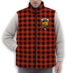 ScotsTee Shop Scottish MacIvor Ancient Crest Tartan Puffer Vest Winter White Duck Down Vest Sleeveless