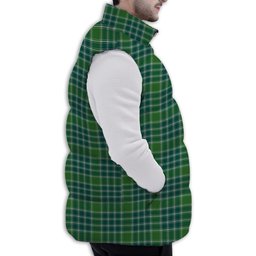 Tartan Puffer Vest Winter White Duck Down Vest Sleeveless