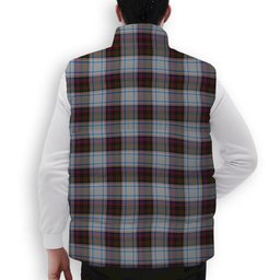 ScotsTee Shop Scottish MacDonald Dress Ancient Crest Tartan Puffer Vest Winter White Duck Down Vest Sleeveless
