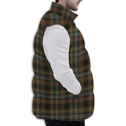 Tartan Puffer Vest Winter White Duck Down Vest Sleeveless