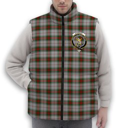 ScotsTee Shop Scottish Stewart Royal VS Crest Tartan Puffer Vest Winter White Duck Down Vest Sleeveless