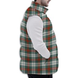 Tartan Puffer Vest Winter White Duck Down Vest Sleeveless
