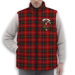 ScotsTee Shop Scottish Orr Senior, Gerald William Crest Tartan Puffer Vest Winter White Duck Down Vest Sleeveless