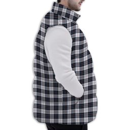 Tartan Puffer Vest Winter White Duck Down Vest Sleeveless