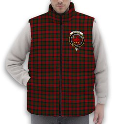 ScotsTee Shop Scottish MacDuff Crest Tartan Puffer Vest Winter White Duck Down Vest Sleeveless