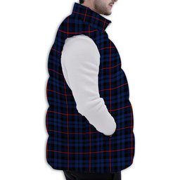 Tartan Puffer Vest Winter White Duck Down Vest Sleeveless