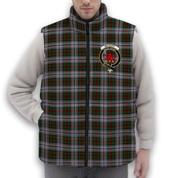 ScotsTee Shop Scottish McDuff Dress Crest Tartan Puffer Vest Winter White Duck Down Vest Sleeveless