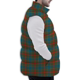 Tartan Puffer Vest Winter White Duck Down Vest Sleeveless
