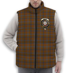 ScotsTee Shop Scottish Jardine 1 Crest Tartan Puffer Vest Winter White Duck Down Vest Sleeveless