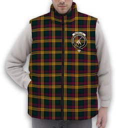ScotsTee Shop Scottish MacMillan Modern Crest Tartan Puffer Vest Winter White Duck Down Vest Sleeveless