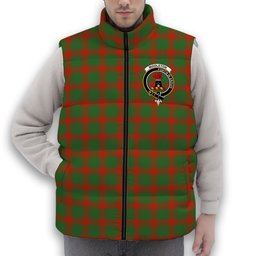 ScotsTee Shop Scottish Middleton Ancient Crest Tartan Puffer Vest Winter White Duck Down Vest Sleeveless
