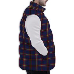 Tartan Puffer Vest Winter White Duck Down Vest Sleeveless