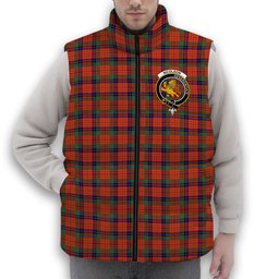 ScotsTee Shop Scottish Nicolson Ancient Crest Tartan Puffer Vest Winter White Duck Down Vest Sleeveless