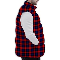 Tartan Puffer Vest Winter White Duck Down Vest Sleeveless