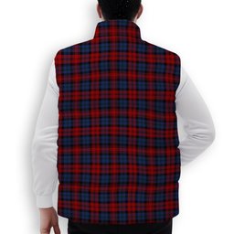ScotsTee Shop Scottish MacLachlan 2 Crest Tartan Puffer Vest Winter White Duck Down Vest Sleeveless