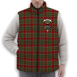 ScotsTee Shop Scottish MacLeod of Gesto 1 Crest Tartan Puffer Vest Winter White Duck Down Vest Sleeveless