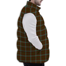 Tartan Puffer Vest Winter White Duck Down Vest Sleeveless