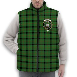 ScotsTee Shop Scottish Kincaid Ancient Crest Tartan Puffer Vest Winter White Duck Down Vest Sleeveless