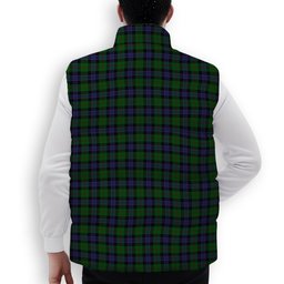ScotsTee Shop Scottish Ogilvie of Inverarity VS 2 Crest Tartan Puffer Vest Winter White Duck Down Vest Sleeveless