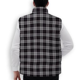 ScotsTee Shop Scottish MacPherson 4 Crest Tartan Puffer Vest Winter White Duck Down Vest Sleeveless