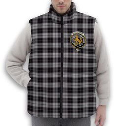 ScotsTee Shop Scottish MacPherson 4 Crest Tartan Puffer Vest Winter White Duck Down Vest Sleeveless