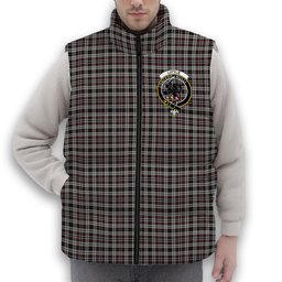 ScotsTee Shop Scottish Little Arisaid Crest Tartan Puffer Vest Winter White Duck Down Vest Sleeveless