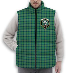 ScotsTee Shop Scottish Kennedy Ancient Crest Tartan Puffer Vest Winter White Duck Down Vest Sleeveless