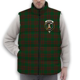 ScotsTee Shop Scottish Matheson Hunting Highland Crest Tartan Puffer Vest Winter White Duck Down Vest Sleeveless