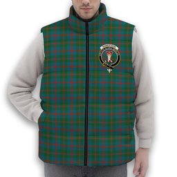 ScotsTee Shop Scottish Robertson of Struan Ancient Crest Tartan Puffer Vest Winter White Duck Down Vest Sleeveless