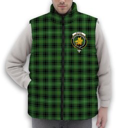 ScotsTee Shop Scottish McIvor Hunting Ancient Crest Tartan Puffer Vest Winter White Duck Down Vest Sleeveless