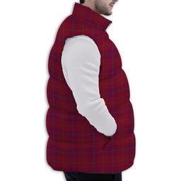 Tartan Puffer Vest Winter White Duck Down Vest Sleeveless