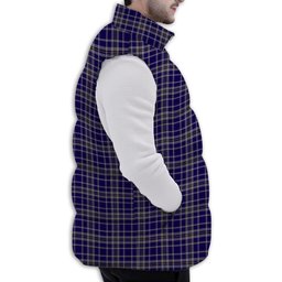 Tartan Puffer Vest Winter White Duck Down Vest Sleeveless