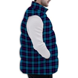 Tartan Puffer Vest Winter White Duck Down Vest Sleeveless