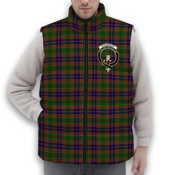 ScotsTee Shop Scottish Stevenson Old Crest Tartan Puffer Vest Winter White Duck Down Vest Sleeveless