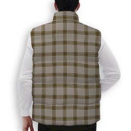 ScotsTee Shop Scottish Young in Australia Crest Tartan Puffer Vest Winter White Duck Down Vest Sleeveless