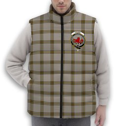 ScotsTee Shop Scottish Young in Australia Crest Tartan Puffer Vest Winter White Duck Down Vest Sleeveless