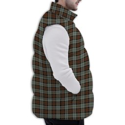 Tartan Puffer Vest Winter White Duck Down Vest Sleeveless