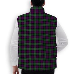 ScotsTee Shop Scottish Wilsons 158 Crest Tartan Puffer Vest Winter White Duck Down Vest Sleeveless
