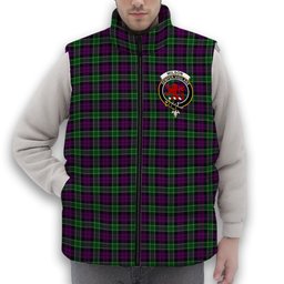 ScotsTee Shop Scottish Wilsons 158 Crest Tartan Puffer Vest Winter White Duck Down Vest Sleeveless