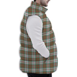 Tartan Puffer Vest Winter White Duck Down Vest Sleeveless