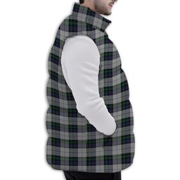 Tartan Puffer Vest Winter White Duck Down Vest Sleeveless