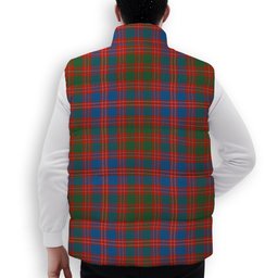 ScotsTee Shop Scottish McColl Old Ancient Crest Tartan Puffer Vest Winter White Duck Down Vest Sleeveless