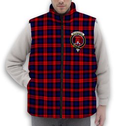 ScotsTee Shop Scottish McCracken Crest Tartan Puffer Vest Winter White Duck Down Vest Sleeveless