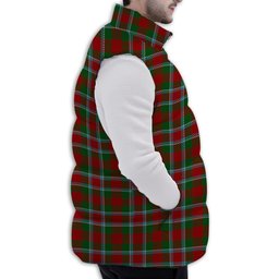 Tartan Puffer Vest Winter White Duck Down Vest Sleeveless