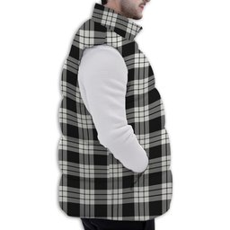 Tartan Puffer Vest Winter White Duck Down Vest Sleeveless