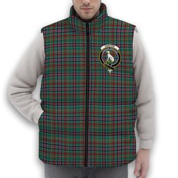 ScotsTee Shop Scottish Hunter Old Ancient Crest Tartan Puffer Vest Winter White Duck Down Vest Sleeveless