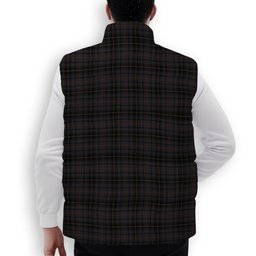 ScotsTee Shop Scottish MacInnes Homecoming Crest Tartan Puffer Vest Winter White Duck Down Vest Sleeveless